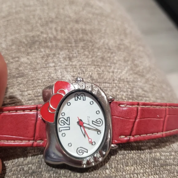 Hello Kitty Red and Silver Women\'s Watch Vintage Gothic Hello Kitty Watch | Large Wrist 50mm Hello  main image 4